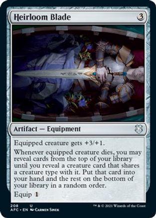 Heirloom Blade Magic Adventures in the Forgotten Realms Commander