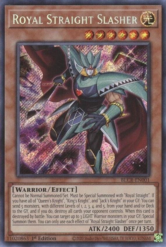 Royal Straight Slasher BLCR-EN001 YuGiOh Battles of Legend: Crystal Revenge