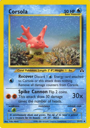Corsola #37 Pokemon Neo Discovery