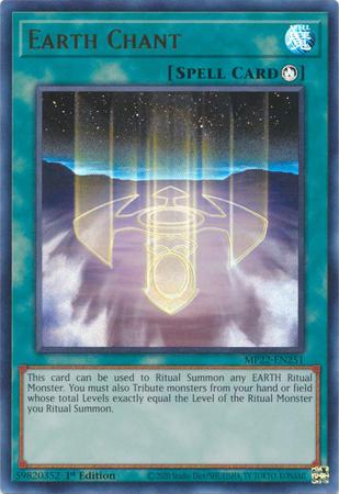 Earth Chant MP22-EN251 YuGiOh 2022 Tin of the Pharaoh's Gods Mega Pack
