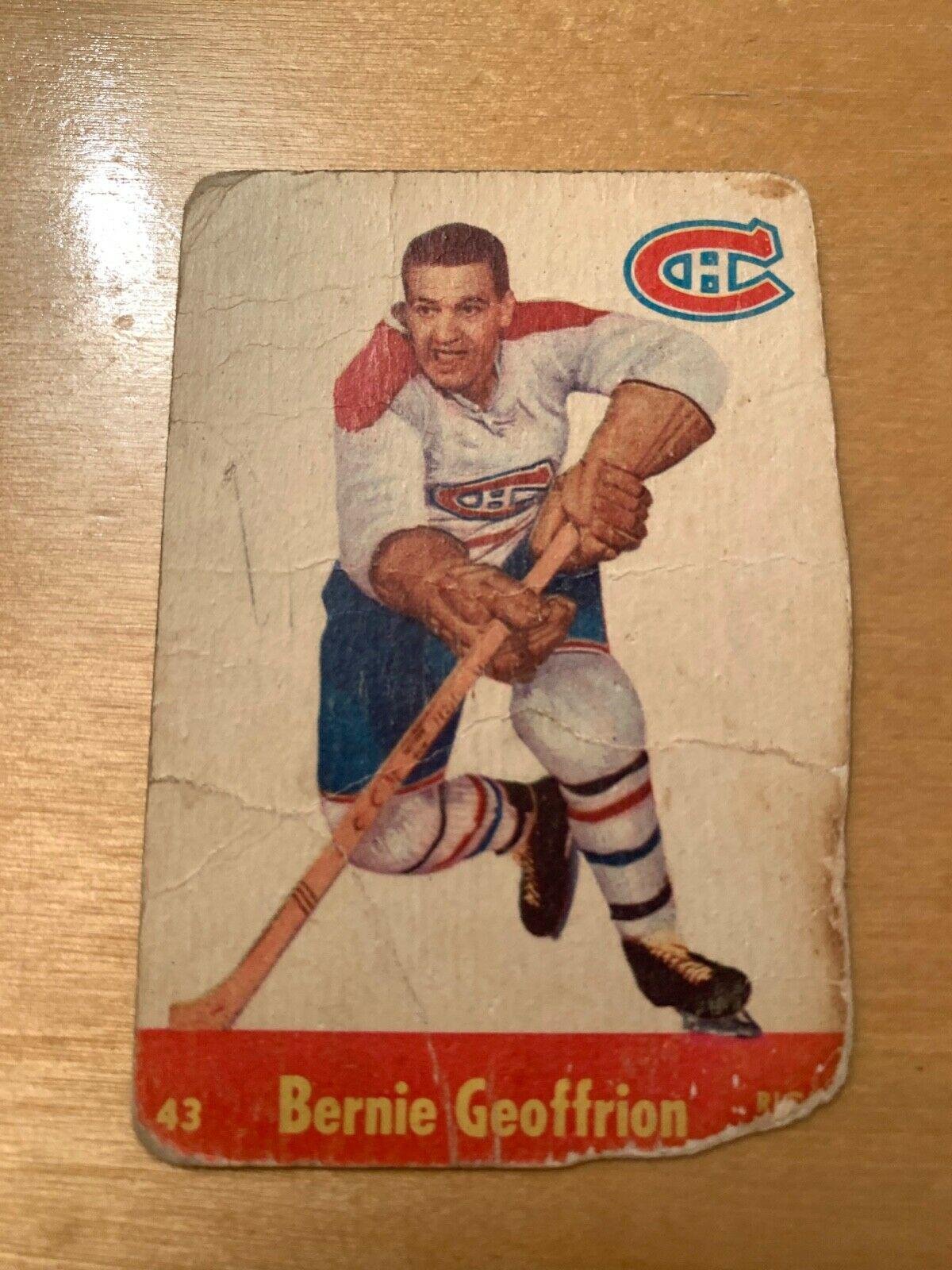 Bernie Geoffrion #43 Hockey Cards 1955 Parkhurst Quaker Oats