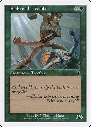 Redwood Treefolk [Foil] Magic 7th Edition