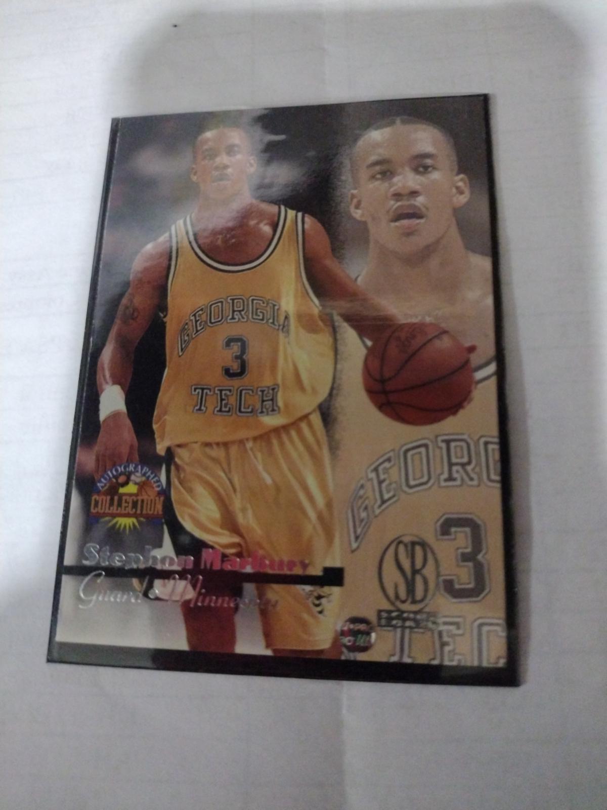 Stephen Marbury #12 Basketball Cards 1996 Score Board Autographed Collection