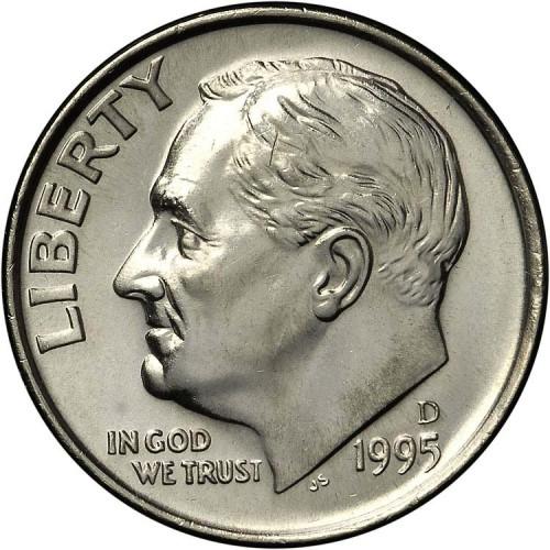 1995 D Coins Roosevelt Dime