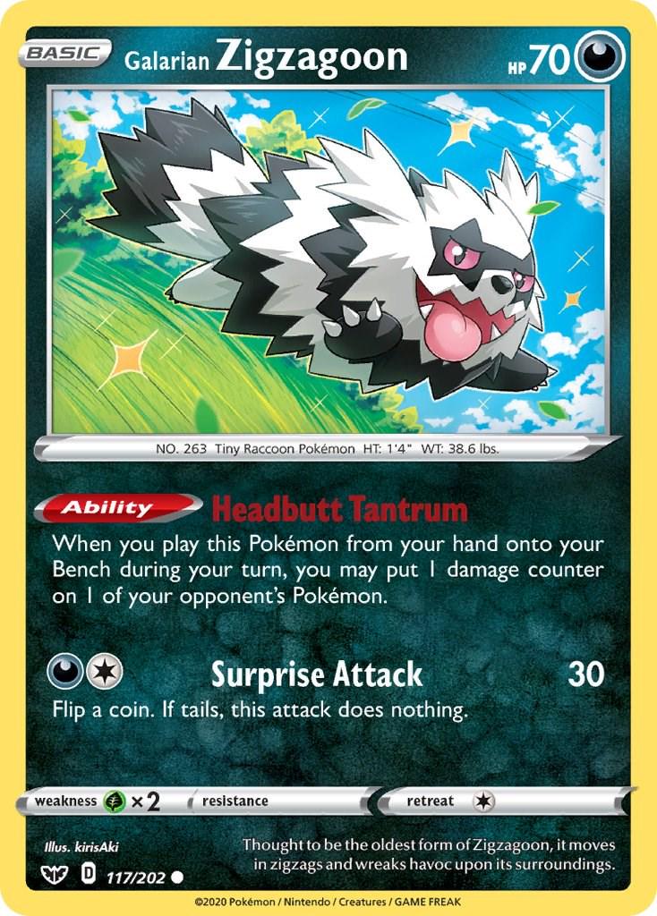 Galarian Zigzagoon #117 Pokemon Sword & Shield
