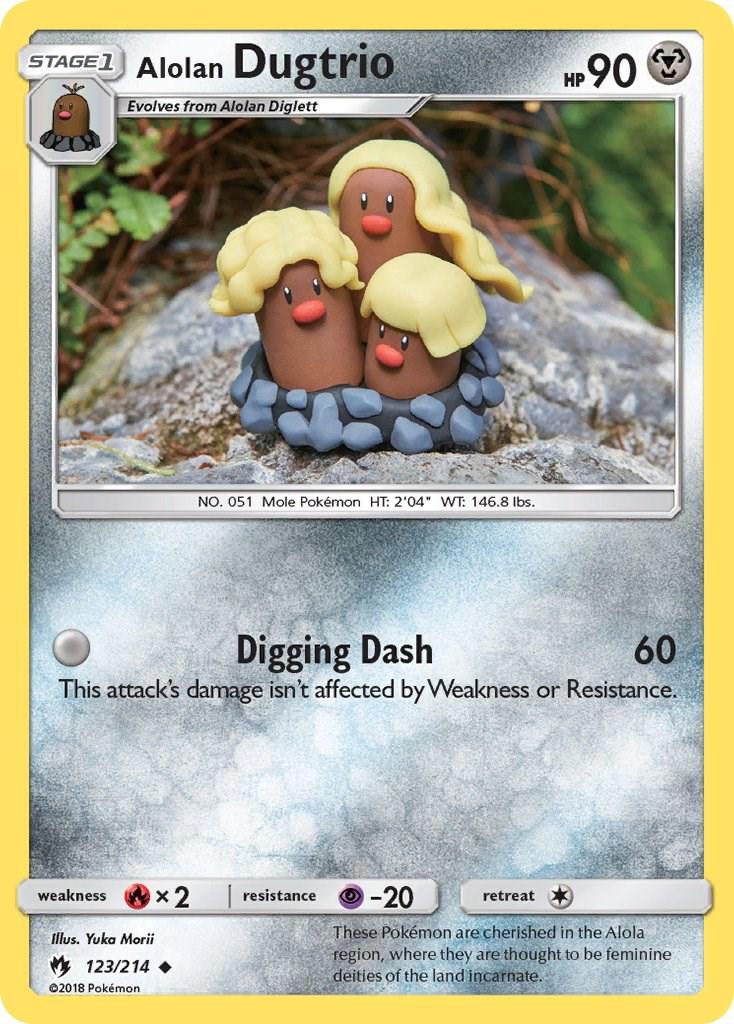 Alolan Dugtrio #123 Pokemon Lost Thunder