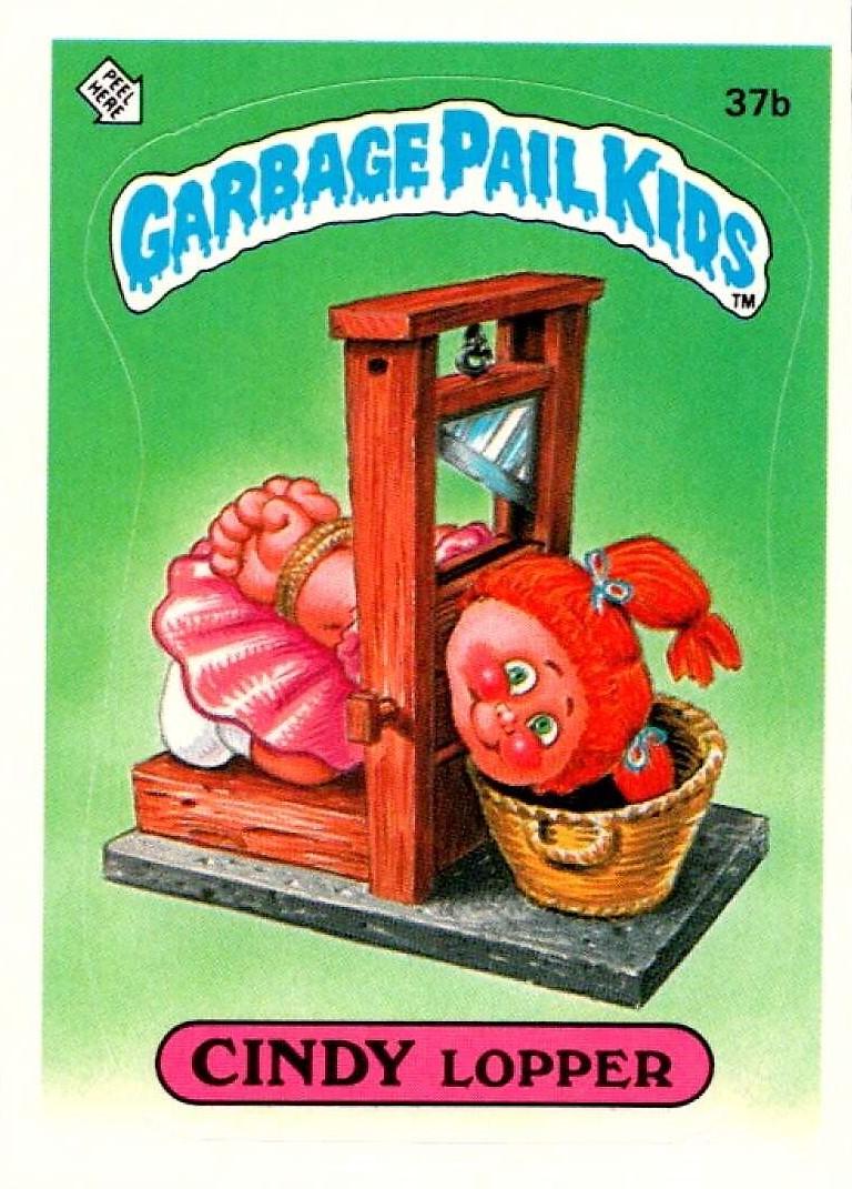 CINDY Lopper #37b 1985 Garbage Pail Kids