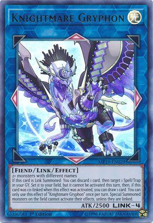 Knightmare Gryphon MP19-EN029 YuGiOh 2019 Gold Sarcophagus Tin Mega Pack
