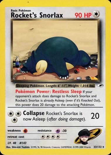 Rocket's Snorlax #33 Cover Art