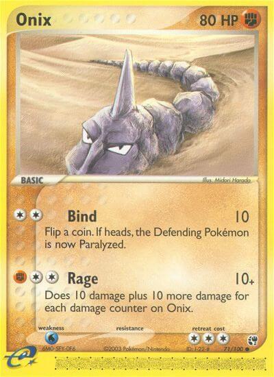 Onix #71 Pokemon Sandstorm