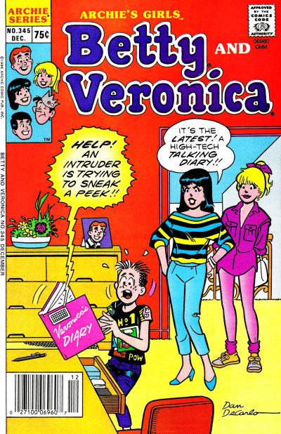Archie's Girls Betty and Veronica #345 (1986) Comic Books Archie's Girls Betty and Veronica