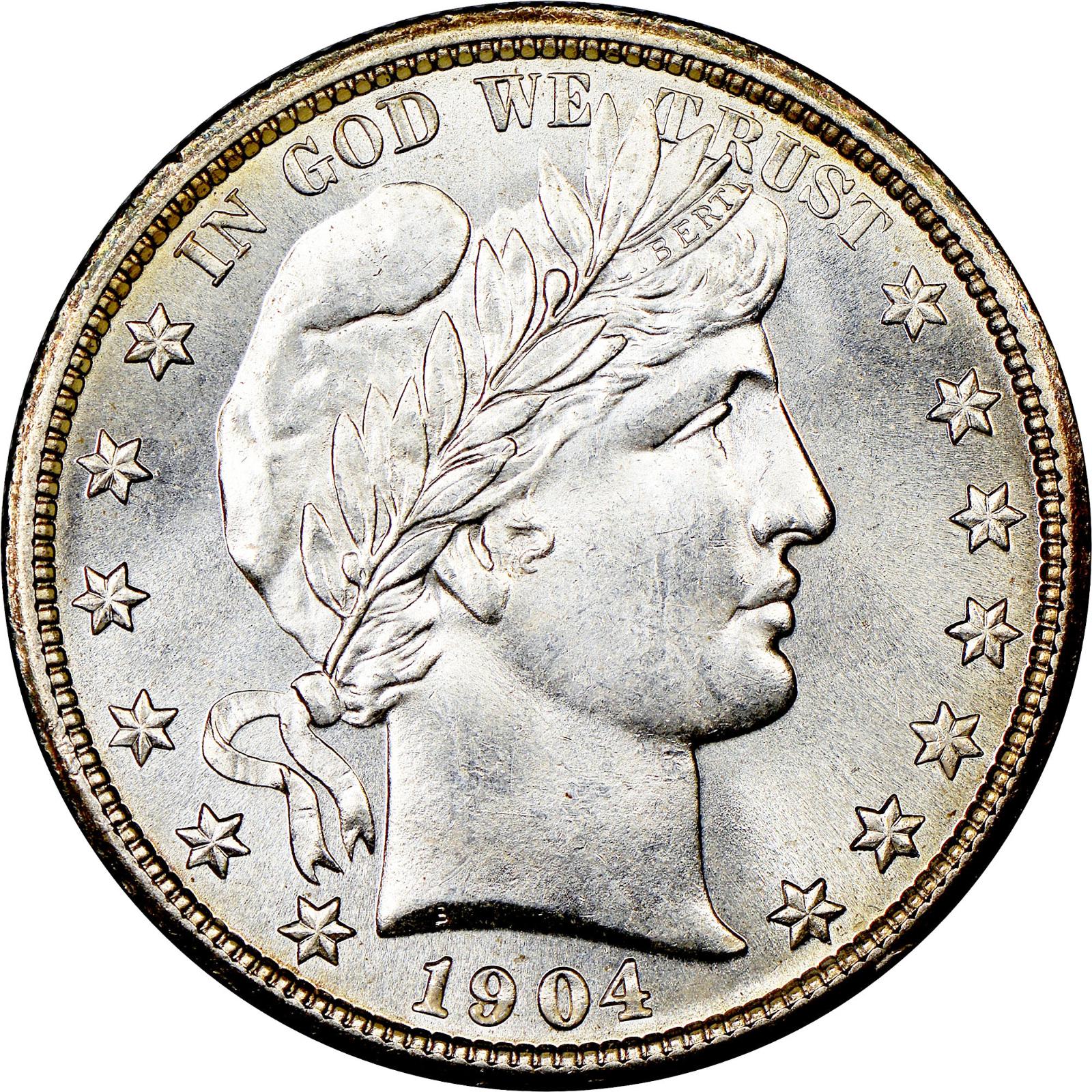 1904 O Coins Barber Half Dollar