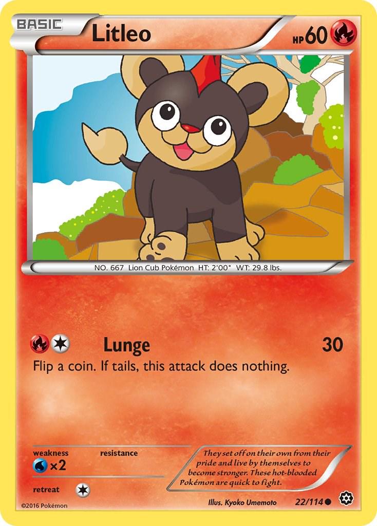 Litleo #22 Pokemon Steam Siege