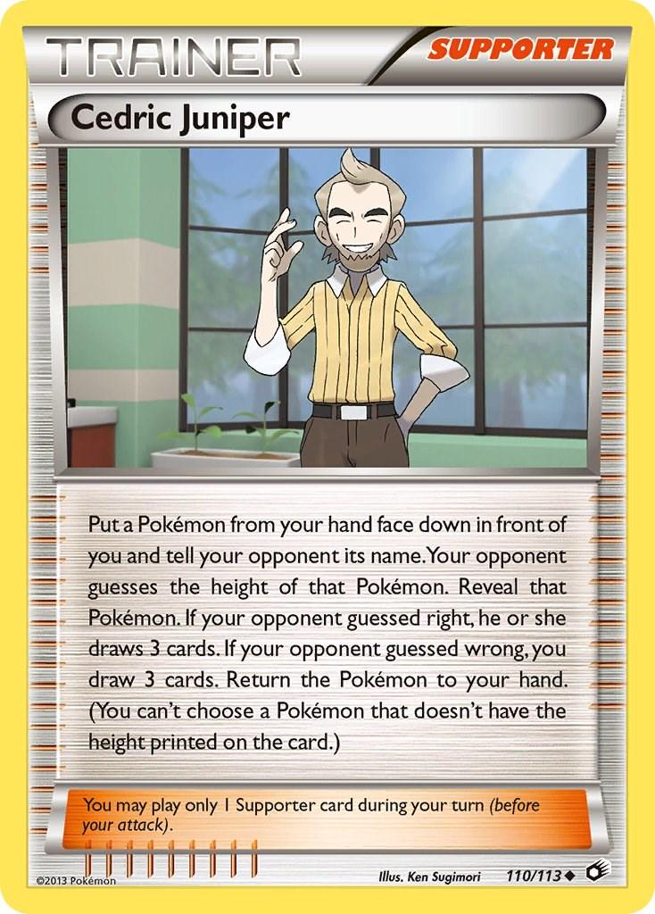 Cedric Juniper #110 Pokemon Legendary Treasures