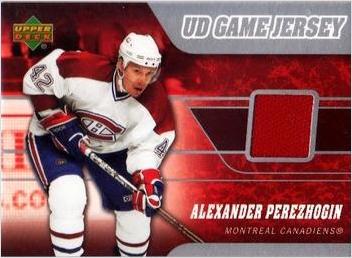 Alexander Perezhogin #J2-AP 2006 Upper Deck Game Jersey Hockey
