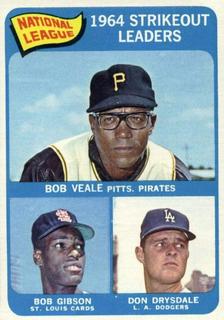 NL Srikeout Leaders: Veale, Gibson, Drysdale