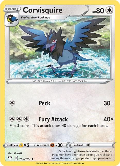 Corvisquire #155 Pokemon Darkness Ablaze