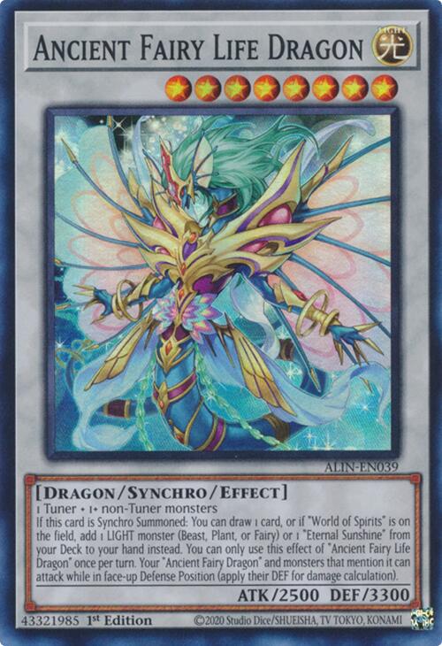Ancient Fairy Life Dragon ALIN-EN039 YuGiOh Alliance Insight