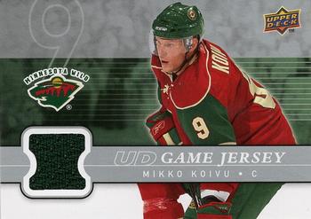 Mikko Koivu #GJ2-MK 2008-09 Upper Deck Hockey UD Game Jerseys