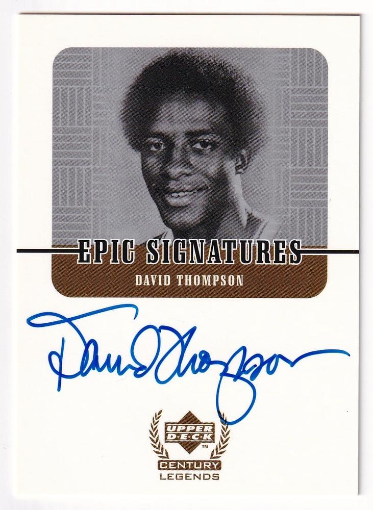 David Thompson #DT 1998 Upper Deck Century Legends Epic Signatures Basketball