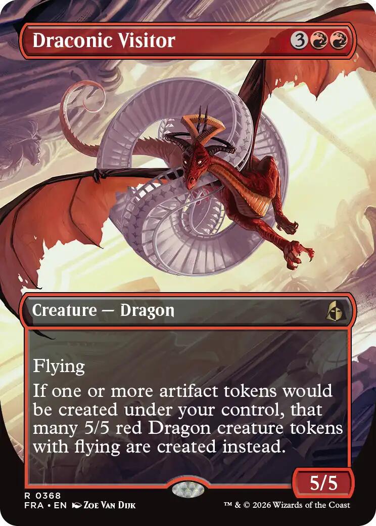 Draconic Visitor [Borderless Foil] #368 Prices | Magic Reality Fracture ...