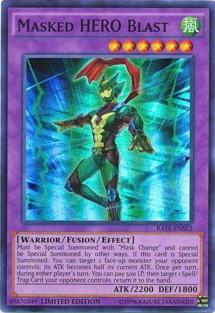 Masked HERO Blast RATE-ENSE2 YuGiOh Raging Tempest