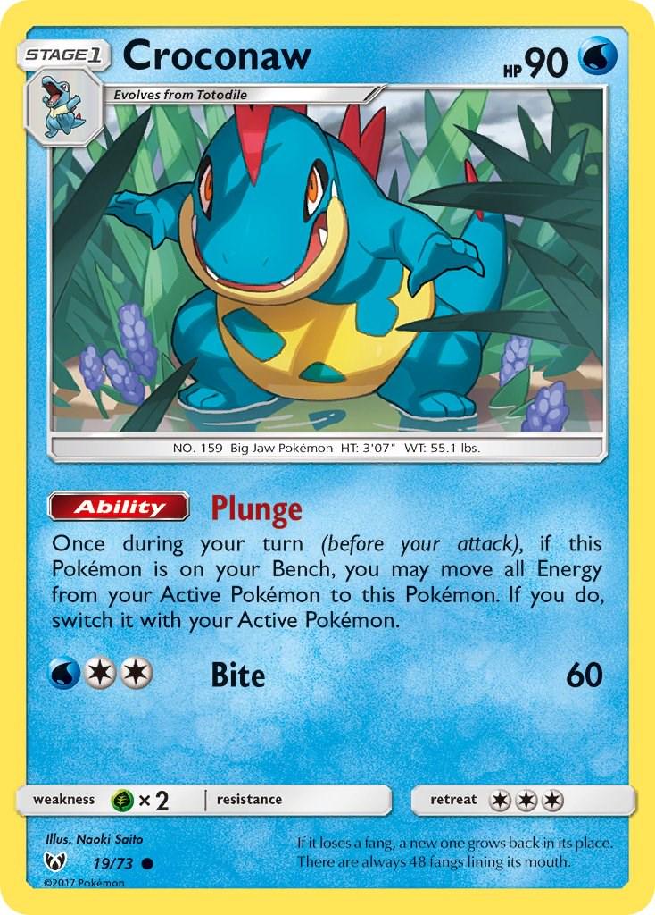 Croconaw #19 Pokemon Shining Legends