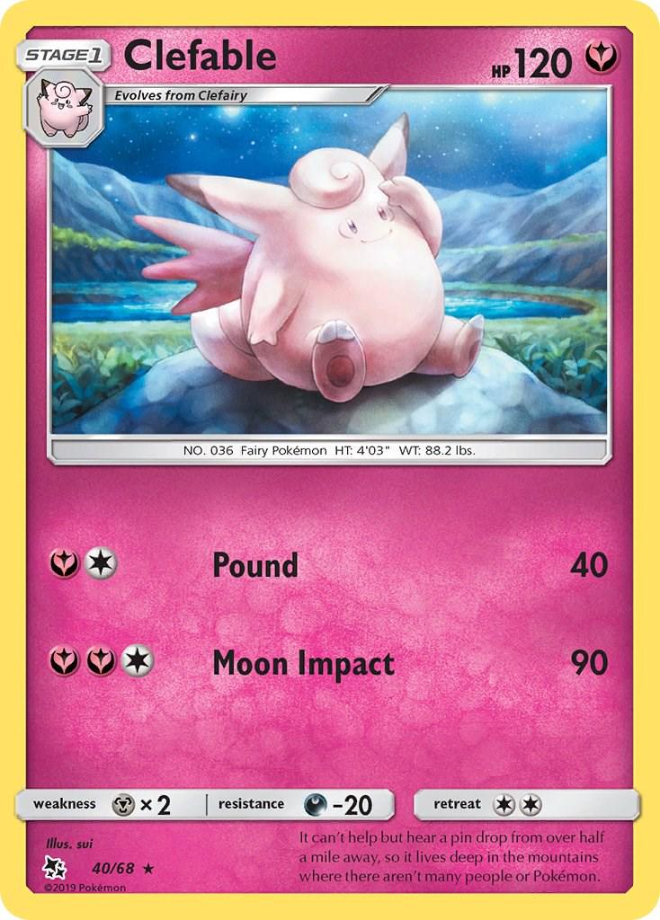 Clefable #40 Pokemon Hidden Fates