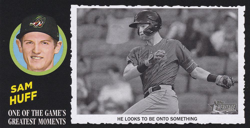 Sam Huff #8 2020 Topps Heritage Minor League Greatest Moment Baseball