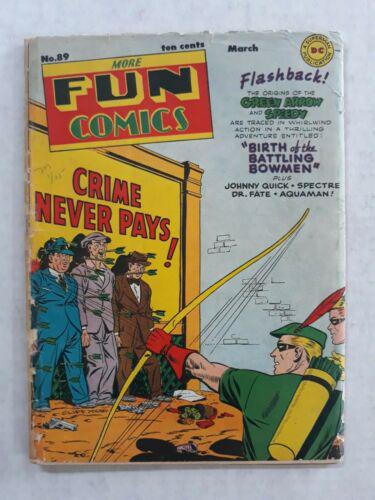 More Fun Comics #89 (1943) Comic Books More Fun Comics