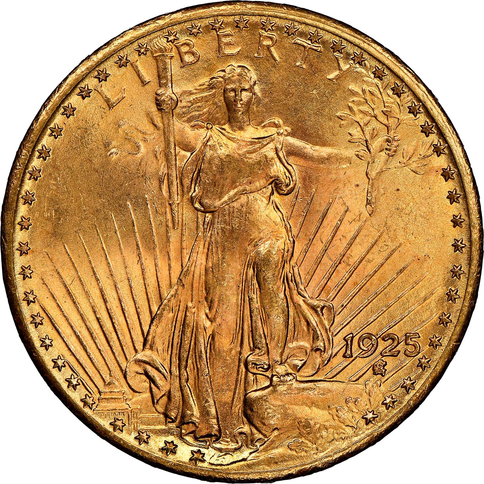 1925 Coins Saint-Gaudens Gold Double Eagle