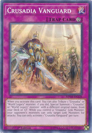 Crusadia Vanguard MP19-EN128 YuGiOh 2019 Gold Sarcophagus Tin Mega Pack
