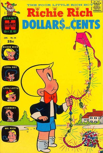 Richie Rich Dollars and Cents #34 (1970) Comic Books Richie Rich Dollars and Cents