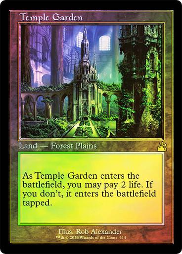 Temple Garden [Retro Frame Foil] #414 Magic Ravnica Remastered