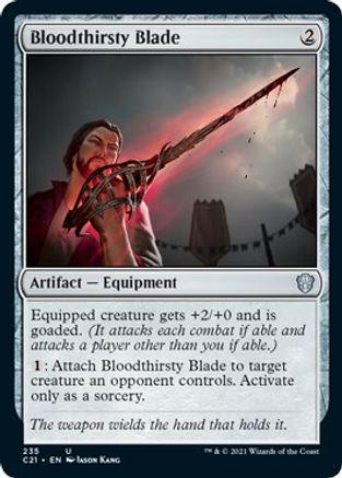 Bloodthirsty Blade Magic Commander 2021