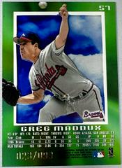 Back Side | Greg Maddux [Essential Credentials] Baseball Cards 1997 Skybox EX 2000