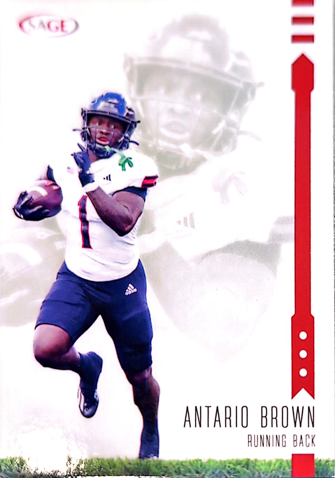 Antario Brown #43 Football Cards 2025 Sage Hit