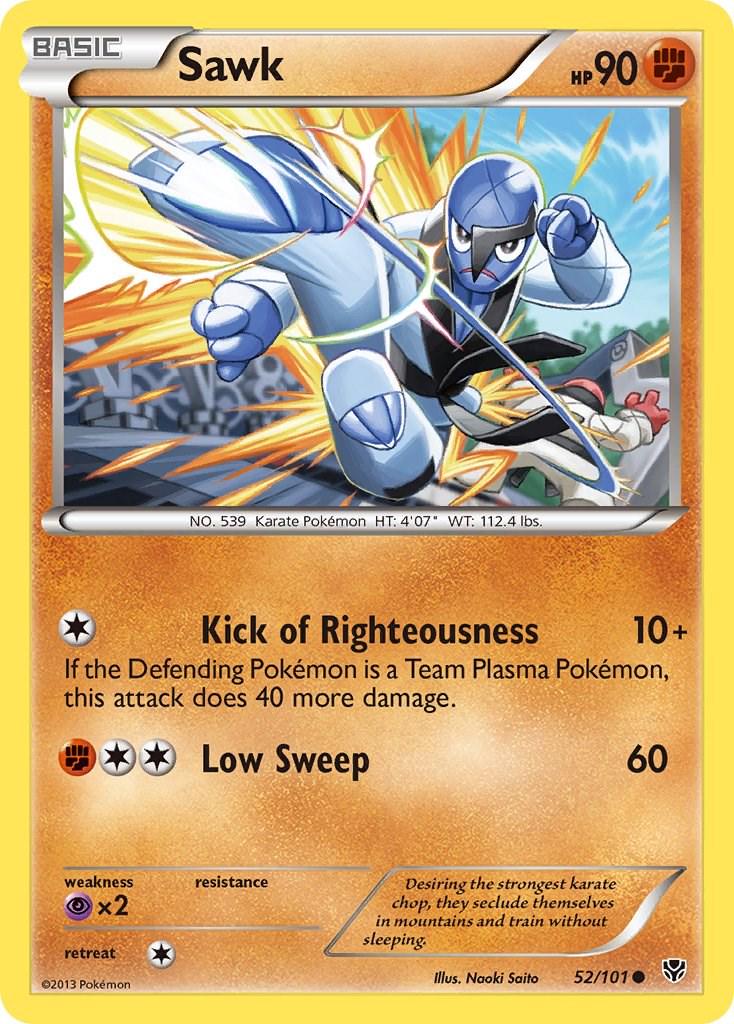 Sawk #52 Pokemon Plasma Blast