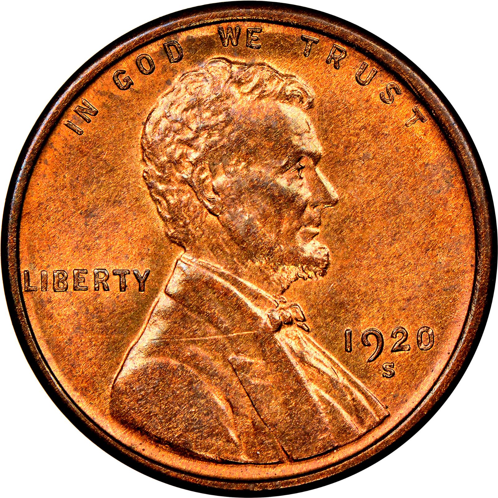 1920 S Coins Lincoln Wheat Penny