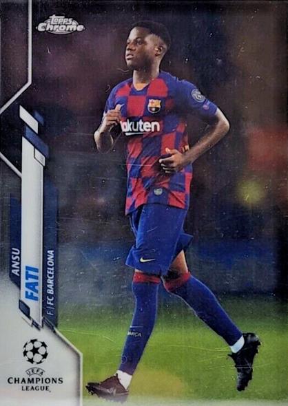 Ansu Fati #45 Soccer Cards 2019 Topps Chrome UEFA Champions League