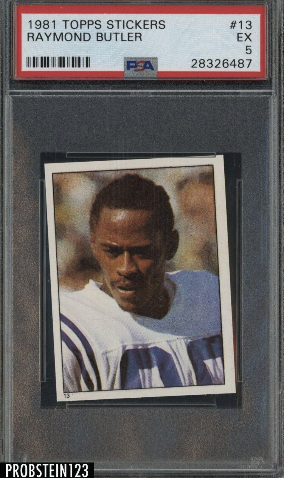 Raymond Butler #13 Football Cards 1981 Topps Stickers