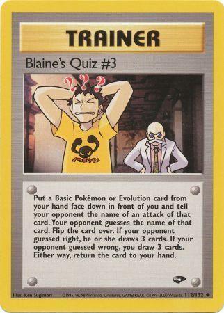 Blaine's Quiz #3 #112 Pokemon Gym Challenge