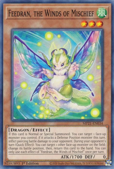 Feedran, the Winds of Mischief MP21-EN034 YuGiOh 2021 Tin of Ancient Battles Mega Pack