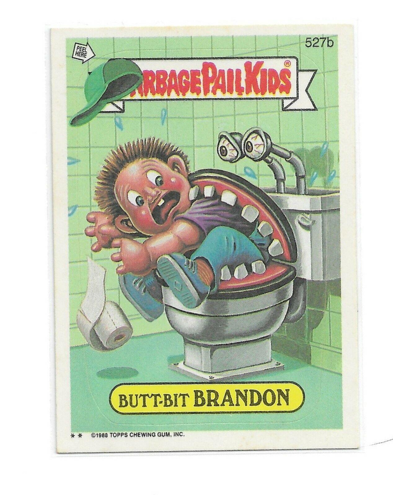 Butt-Bit BRANDON #527b 1988 Garbage Pail Kids