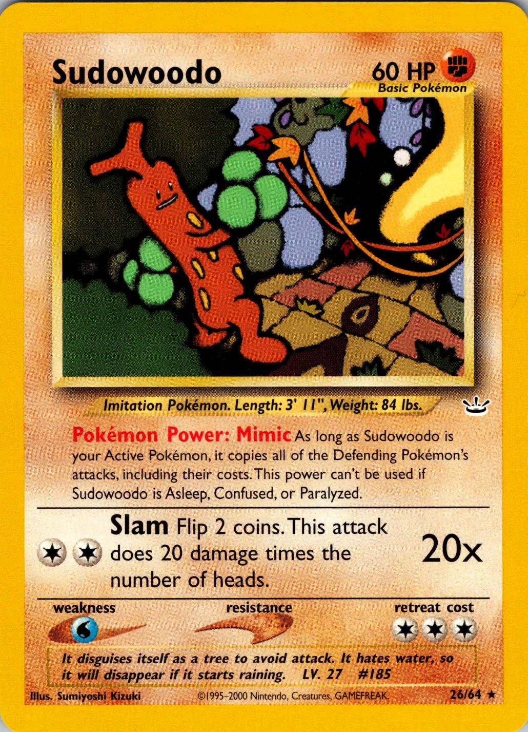 Sudowoodo #26 Pokemon Neo Revelation