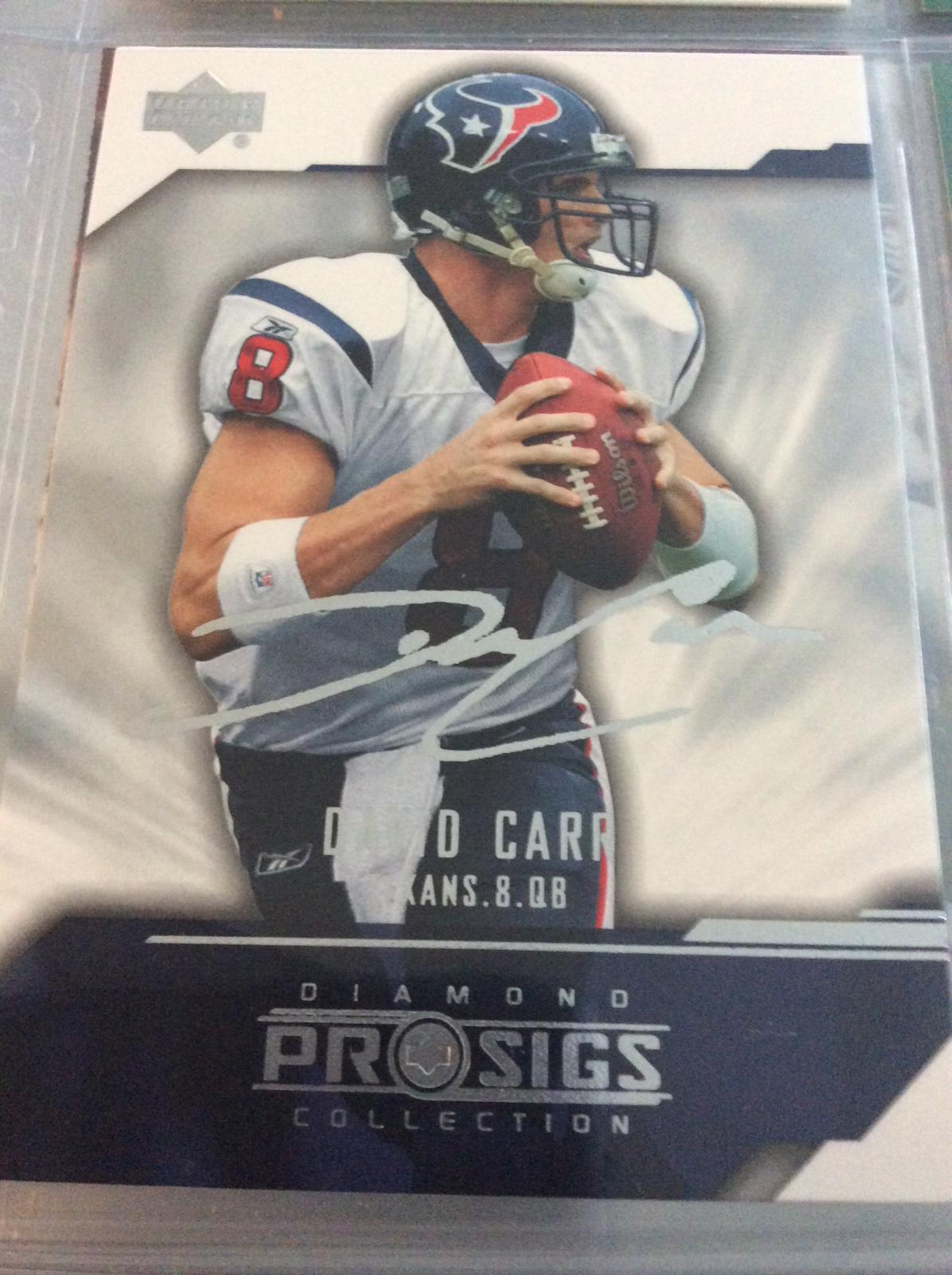David Carr #34 Football Cards 2004 Upper Deck Diamond Pro Sigs