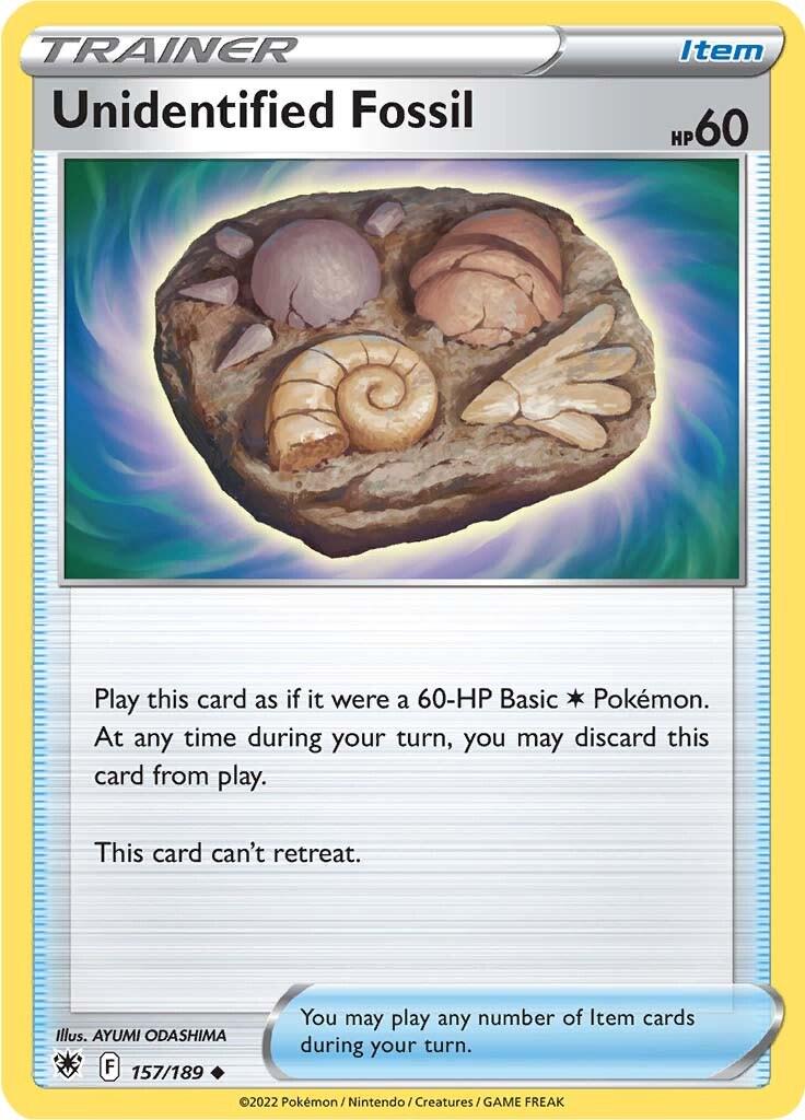 Unidentified Fossil #157 Pokemon Astral Radiance