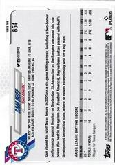 Back Of Card | Sam Huff Baseball Cards 2021 Topps