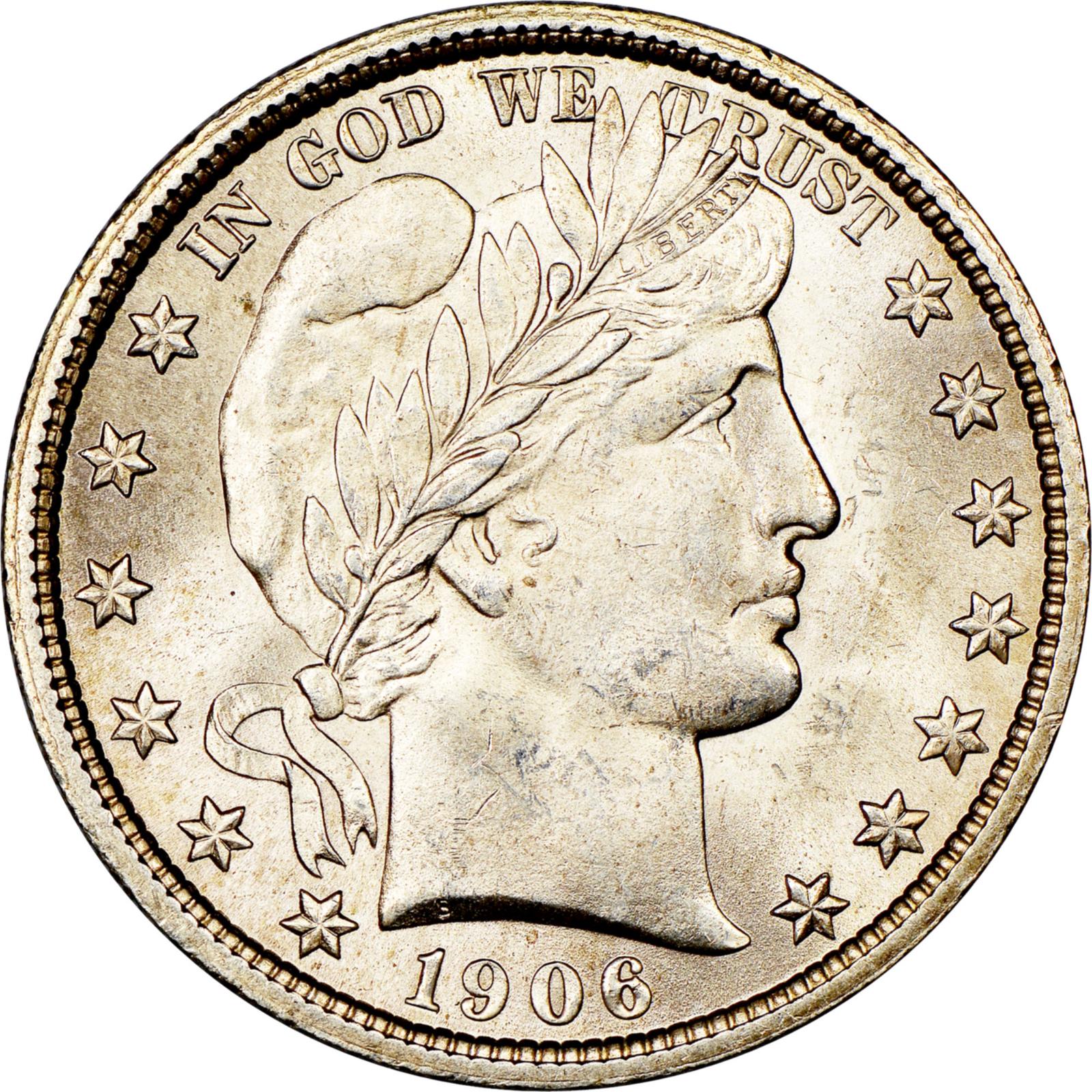 1906 O Coins Barber Half Dollar