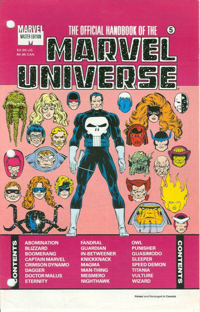Official Handbook of the Marvel Universe #5 (1991) Comic Books Official Handbook of the Marvel Universe